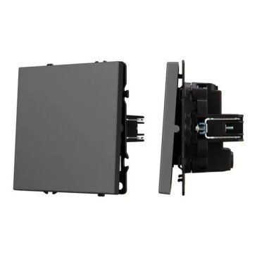 Выключатель встраиваемый одноклавишный перекрёстный 054251 SWT-NOBE-MKX1-SFPL-GR серый