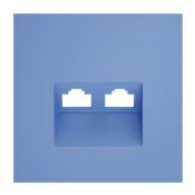 Накладка для розетки компьютерной двойной RJ45+RJ45 кат.6 S70 деним