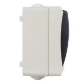 Выключатель двухклавишный EVS20-K03-10-54-DC ФОРС ВС20-2-0-ФСр серый IP54 IEK