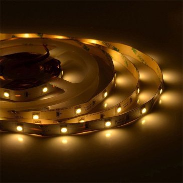 Светодиодная лента Белый теплый 5050 12V  7.2W/m 30Led/метр 00-37 Стандарт 10мм IP20 Светодиодная лента Белый теплый 5050 12V  7.2W/m 30Led/метр 00-37 Стандарт 10мм IP20
