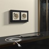 Штепсельная розетка встраиваемая WERKEL 16A 250V W1171703 с/з, шторками и USB тип A+C слоновая кость