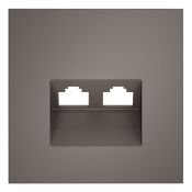Накладка для розетки компьютерной двойной RJ45+RJ45 кат.6 S70 капучино