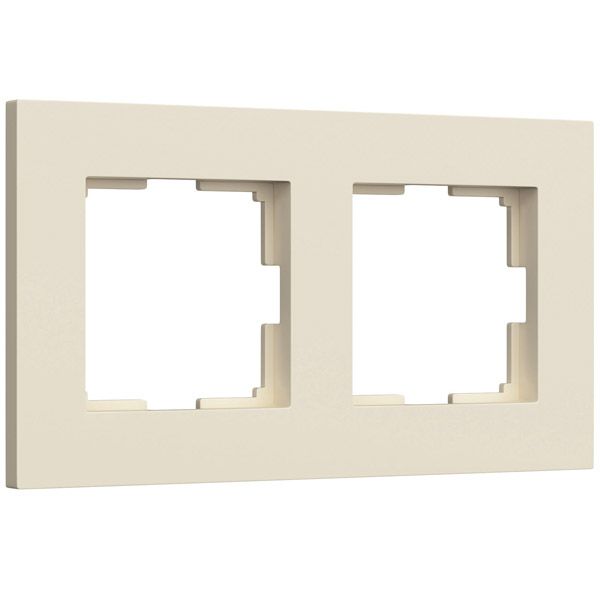 Рамка пластик 2 поста WERKEL Slab W0022962 айвори софт