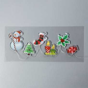 фигурка  светодиодная на батарейках «Снеговичок», Белый теплый 0.5 м, 6 LED, CR2032х2