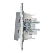 Выключатель встраиваемый двухклавишный IEK SKANDY SK-V20-0-10-K03 SK-V04Gr серый