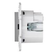 Штепсельная розетка встраиваемая IEK SKANDY 16А SK-R14-16-U14-018-K50 SK-R17N с з/к и шторками с USB A+C 18Вт металл никель