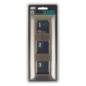 Рамка металлическая 3 поста IEK SKANDY SK-M32-M-K50 SK-F33N никель