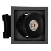 Встраиваемый светильник   9W Белый дневной 026875 CL-SIMPLE-S80x80-9W 45deg 220V IP20 поворотный квадратный черный