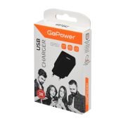 Зарядное устройство 1xUSB GoPower 2.4A черный