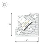 алюминиевый профиль с экраном SL-KANT-H10-ROTATE-2000 IRON GREY 055331
