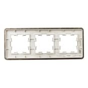 Рамка металлическая 3 поста IEK BRITE BR-M32-M-01-K49 РУ-3-1-Бр латунь RE