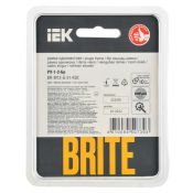 Рамка стеклянная 1 пост IEK BRITE BR-M12-G-31-K02 РУ-1-2-Бр черный матовый