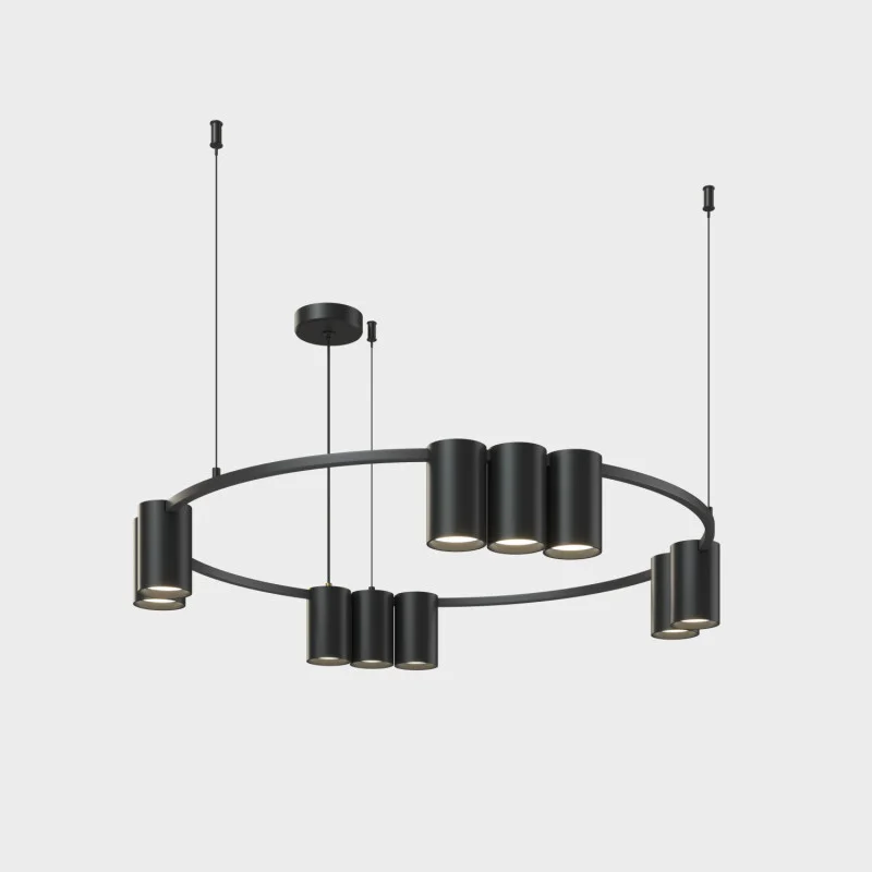 Подвесной светильник без лампы DENKIRS ORBIT DK4065-BK 10xGU10 фигурный черный