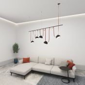 Готовый набор ременной трековой системы DENKIRS 120W Белый дневной Belty DK55SET06-01-BR подвесной коричневый