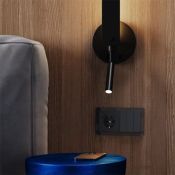 Выключатель встраиваемый VOLTUM S70 трехклавишный 10А графит