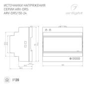 Блок питания (AC-DC) 24V  150W 057074  ARV-DRS-150-24 на din рейку