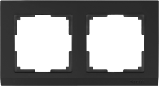 Рамка  пластик 2 поста WERKEL Stark WL04-Frame-02 / W0021808 черный