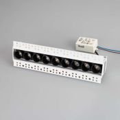Встраиваемый светильник  20W Белый теплый  031926 MS-ORIENT-BUILT-TRIMLESS-TC-S38x277-20W  220V IP20 прямоугольный под шпаклевку белый с черной вставкой