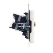 Розетка встраиваемая комбинированная IEK BRITE BR-AK20-1-K36 РТВ/РК12-БрЖ TV+RJ45 кат.5E жемчуг