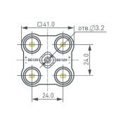 Светодиодный модуль герм. 4led Белый холодный 2835smd 12V квадратный с линзой 026535(1) ARL-ORION-R20