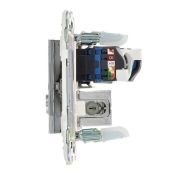 Розетка встраиваемая комбинированная IEK SKANDY SK-AK20-2-K50 SK-A15N TV+RJ45 кат.6 металл никель