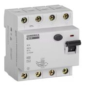 Выключатель дифференциальный (УЗО) ВД1-63 4Р 32А 30мА MDV15-4-032-030 GENERICA