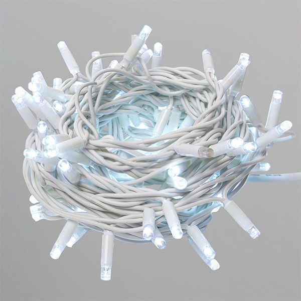 гирлянда НИТЬ  2.5W Белый UL-00013243 ULD-F90PRO S5M-050-SWK WH, белый провод 5 м. 220V, 50 Led, IP67, без мерцания без вилки