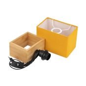 светильник настольный без лампы UML-B401 E27 ORANGE-WOOD UL-00010955 оранжевый