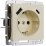 Штепсельная розетка встраиваемая WERKEL 16A 250V W1171743 с/з, шторками и USB тип A+C айвори акрил