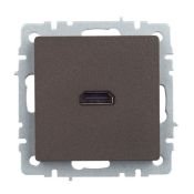 Розетка встраиваемая HDMI IEK BRITE BR-H10-K45 РHDMI-0-БрТБ бронза