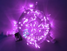 гирлянда НИТЬ Фиолетовый RL-S10C-220V-T/V, прозрачный провод 10 м., соединяемая, 220V, 100 Led, IP54, статика