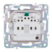 Штепсельная розетка встраиваемая IEK SKANDY 16А SK-R14-16-1-K53 SK-R06G с з/к и шторками безвинтовое крепление графит