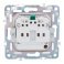 Штепсельная розетка встраиваемая IEK SKANDY 16А SK-R14-16-1-K53 SK-R06G с з/к и шторками безвинтовое крепление графит