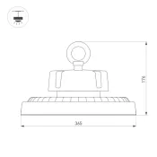 светодиодный светильник Белый дневной 240W 056109 SP-ERCON-R365-240W White5000 (BK, 90 deg, 230V) подвесной