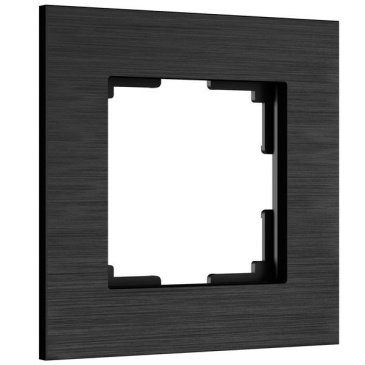 Рамка металлическая 1 пост WERKEL AluMax W0013508 черный алюминий