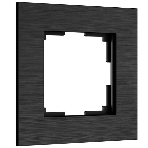 Рамка металлическая 1 пост WERKEL AluMax W0013508 черный алюминий