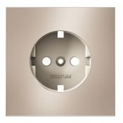 Накладка для розетки с заземлением S70 Metal платина