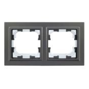 Рамка пластик 2 поста IEK BRITE BR-M22-44-K46 РУ-2-БрС-44 сталь IP44