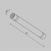 Соединитель для модульной системы Shelf 276мм CA011-L300-B чёрный