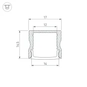 алюминиевый профиль ARH-LINE-1715-2000 WHITE 044259