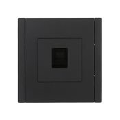 Розетка встраиваемая компьютерная IEK FORTE&PIANO RJ45 кат.6 FP131 черный FP-K10-2-K02