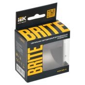 светильник Белый дневной 1W ПЛ20-БрТБ бронза BR-FL20-K45 BRITE IEK встраиваемый в подрозетник