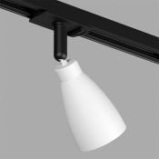Трековый светильник однофазный  15W SOLID BELL DK6050-BW+BK под лампу GU10 IP20 на шинопровод белый/черный