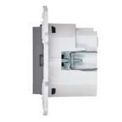 Штепсельная розетка встраиваемая IEK SKANDY 16А SK-R14-16-U14-018-K03 SK-R17Gr с з/к и шторками с USB A+C 18Вт серый
