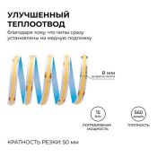 Светодиодная лента Белый дневной COB 24V 15W/m 560Led/метр 00-484 PRO 8мм IP20 10м