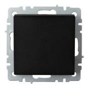 Выключатель встраиваемый одноклавишный проходной IEK BRITE BR-V12-0-10-K02 ВС10-1-6-БрЧ черный