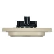 Штепсельная розетка встраиваемая двойная IEK BRITE 16А BR-R21-16-K10-F РС12-3-БрКр с з/к без з/ш в сборе бежевый