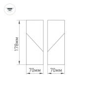 Накладной светильник  12W Белый дневной 026770(1) SP-TWIST-SURFACE-S60x60 BK IP40 поворотный прямоугольный черный