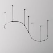 Шинопровод полукруг 800мм Flarity TRX154-SR-D800-B чёрный