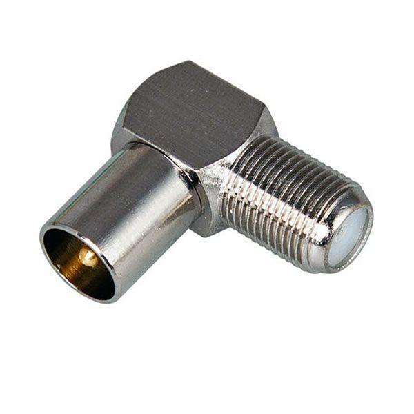 Переходник антенный, (гнездо F - штекер TV), угловой, 1 шт. PROconnect